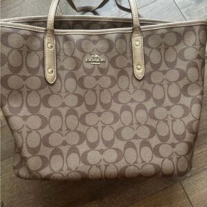 Coach Brown Signature Tote Bag